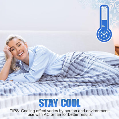 Ailemei Direct Cooling Throw Blanket for Hot Sleepers,Double Sided Cold Effect, Lightweight Breathable Summer Bed Blanket for Couch, Transfer Heat to Keep Body Cool Night Sweats,50"x70"