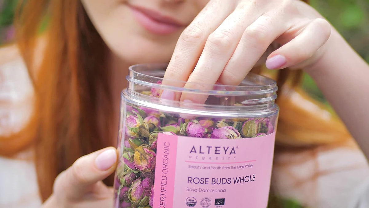 Alteya Organics Rose Bud Tea USDA Certified Organic Herbal Tea