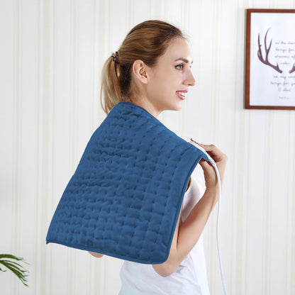 Electric Heating pad with 6 Heat Settings, Auto Shut Off, Dry Electric Heating for Back Neck Knee Arms Legs Shoulder Heat Pads for Christmas Birthday Father Mother's Day (24"X12", Gray Green)