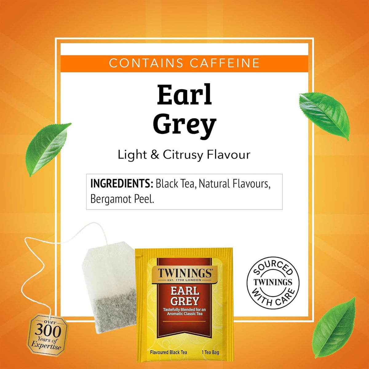 Twinings Tea Variety 2-Pack – English Breakfast + Earl Grey, Caffeinated Black Tea Bags, Individually Wrapped, 20 Count Each