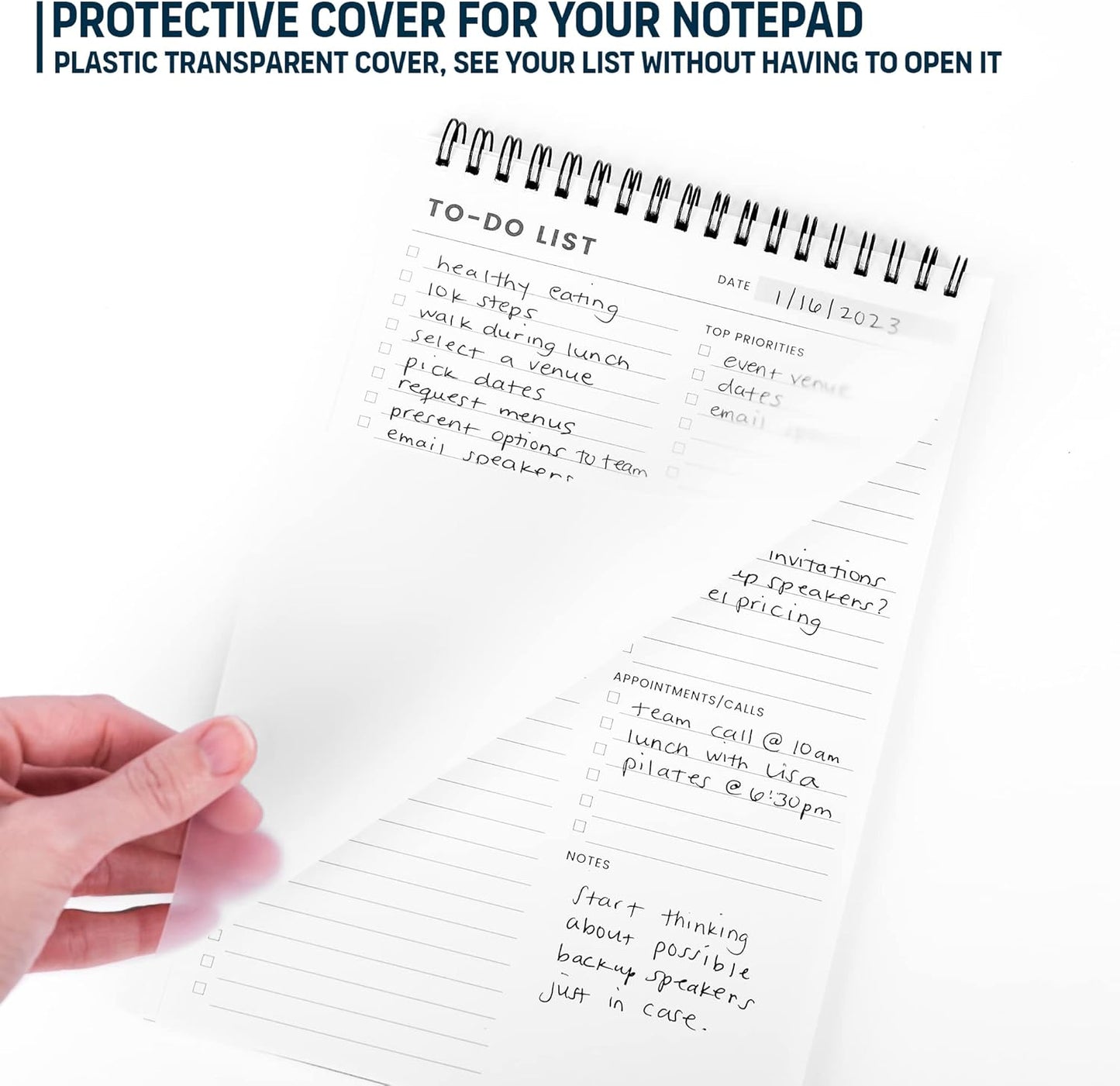 Weekly Planner Pad: To Do List Desk Notepad with Multiple Sections - 8.5x11" 52 Sheets - Undated Tear Off Notebook Calendar - Habit Planning Tracker, Task Goal Checklist Organizer - Agenda Plan Pad