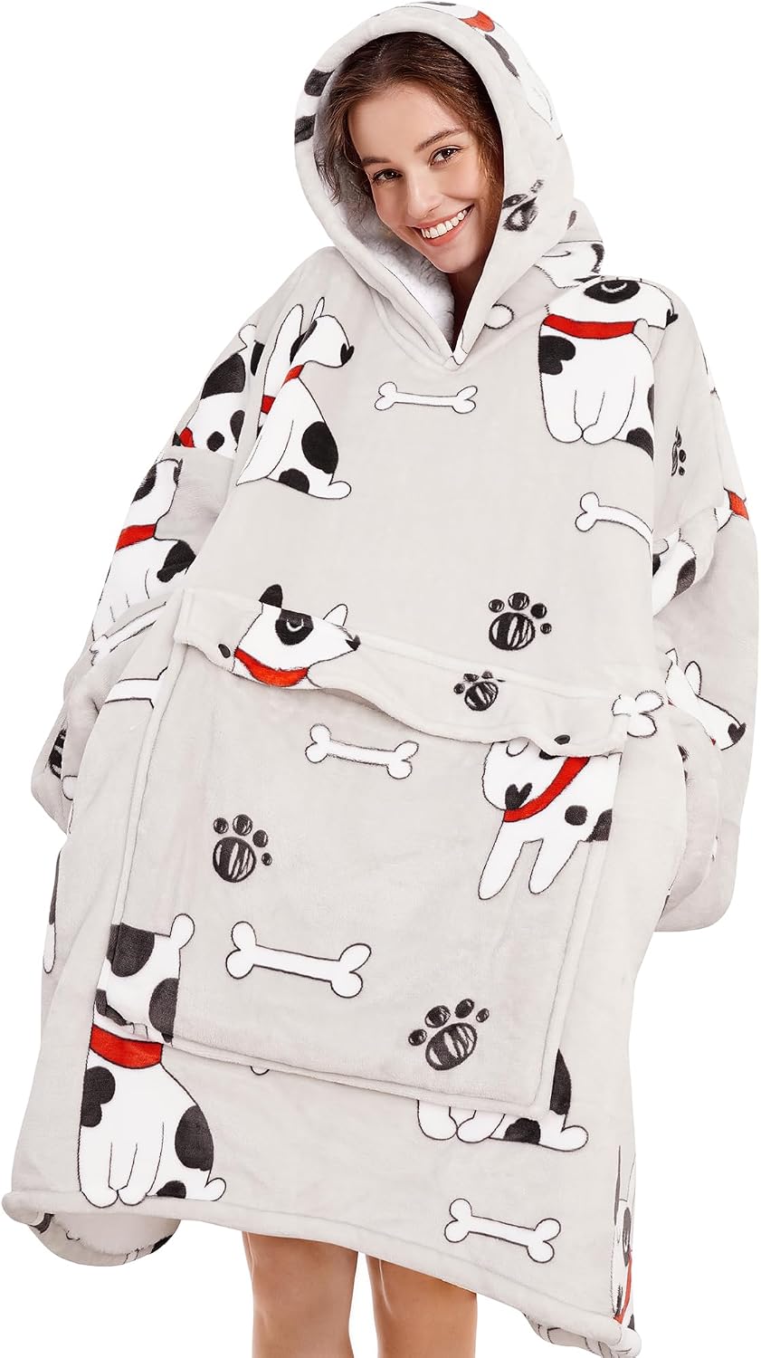 Narecte Cozy Oversized Blanket Hoodie Wearable Blanket Adults Soft Hooded Blanket Hoodie Birthday Gifts for Women Christmas - Colors A