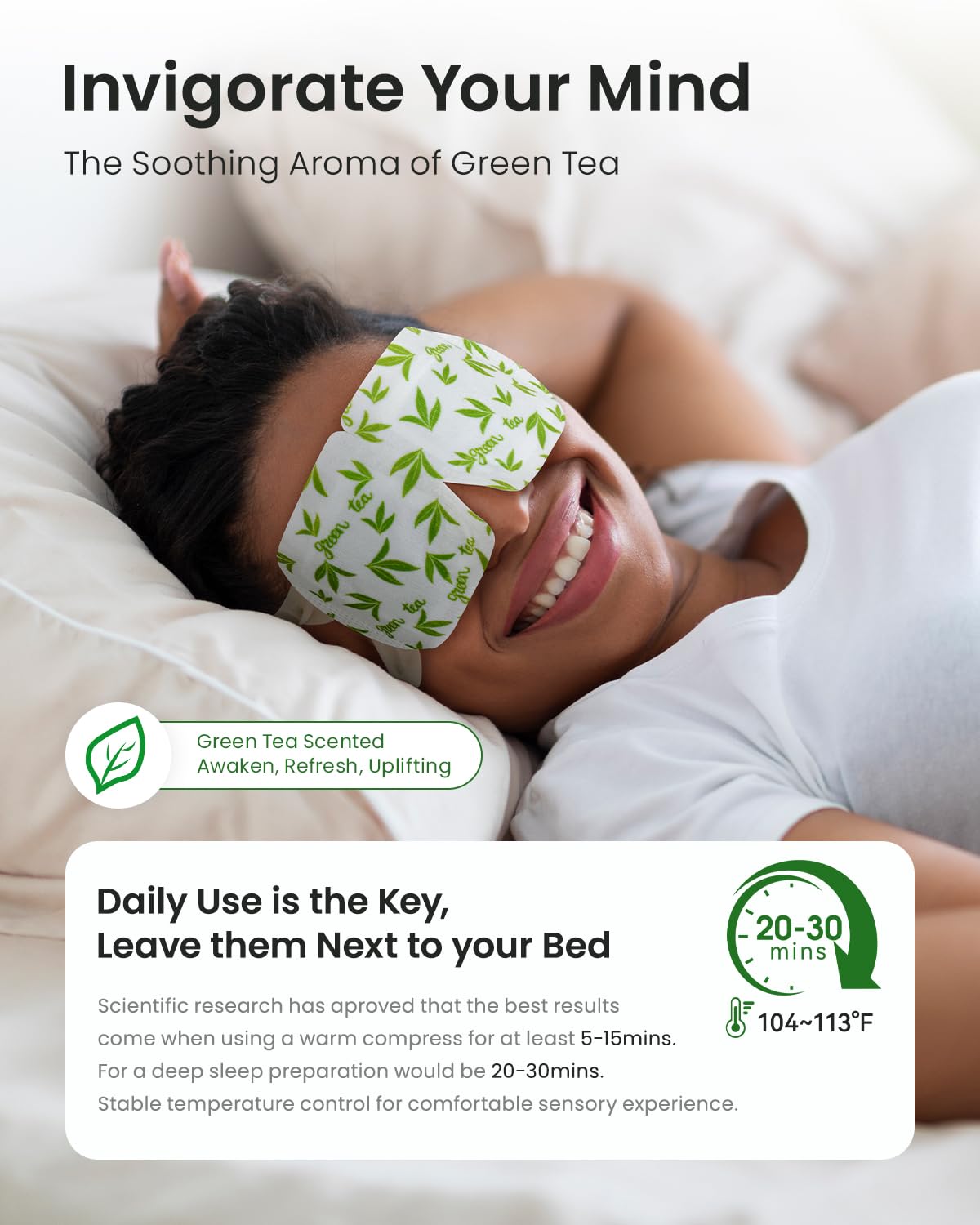 16 Packs Steam Eye Masks for Dry Eyes, Self Heating Warm Compress for Eyes Fatigue & Puffiness Relief, Disposable Heated Eye Mask Travel Essentials, Spa Relaxation Set for Women Christmas, Unscented