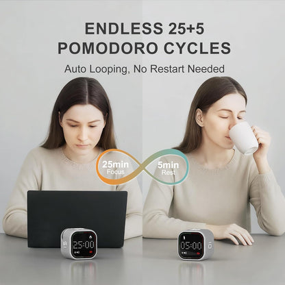 REACHER Fast Custom Pomodoro Timer Cube, Productivity Timer for ADHD