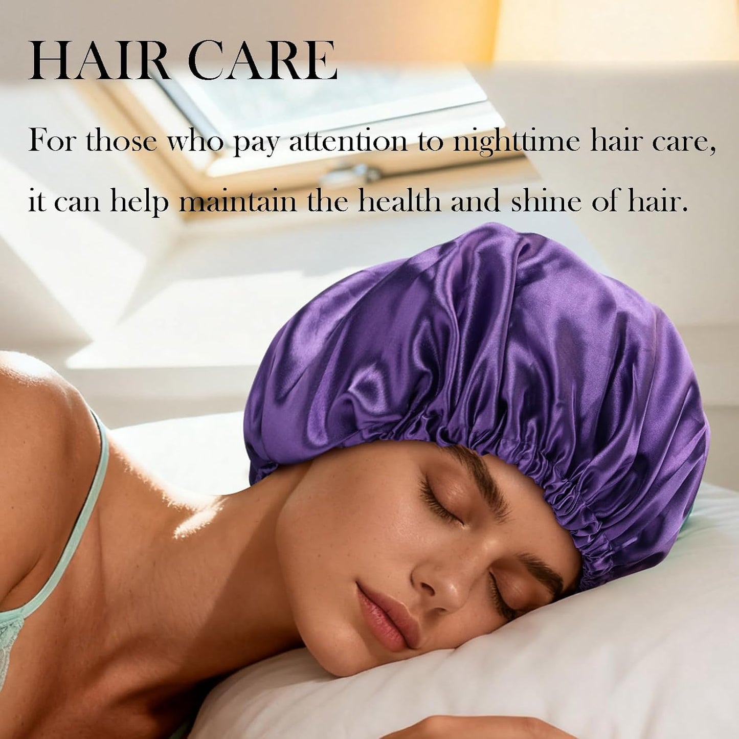 Satin Bonnet Double Layer Silk Bonnet for Sleeping Women for Natural Curly