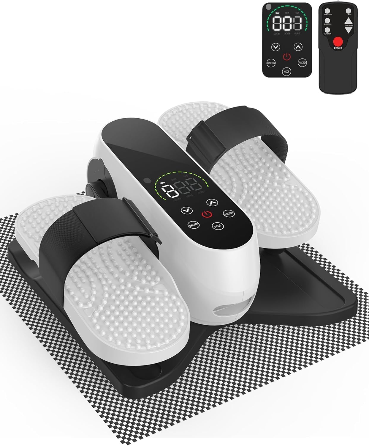 2025 New Under Desk Elliptical Machine,Portable Seated Pedal Exercise Machine for Seniors, 12 Adjustable Speed Elipse Leg Exerciser with Remote Control,Quiet Foot Exercise Machine for Home Office