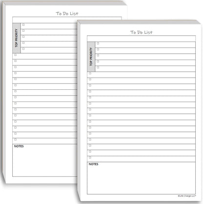 Life Charge Weekly Planner Notepad for Work & Home, Weekly To Do List Pad with Daily Checklist, Priority & Notes, 60 Pages, 8.5 x 11 Letter, Landscape