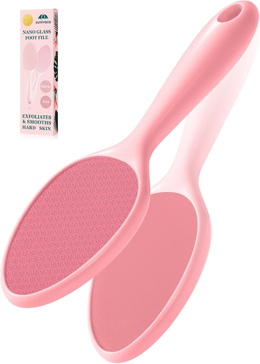 Glass Foot File Callus Remover for Feet, Heel Scraper, Pumice Stone, Diabetic Feet Scrubber Dead Skin Remover for Feet Professional Pedicure Tools | Diabetic Foot Scrubber | Nano-Glass | Safe, Effective Yet Gentle | Seamless ,Hygienic, Durable