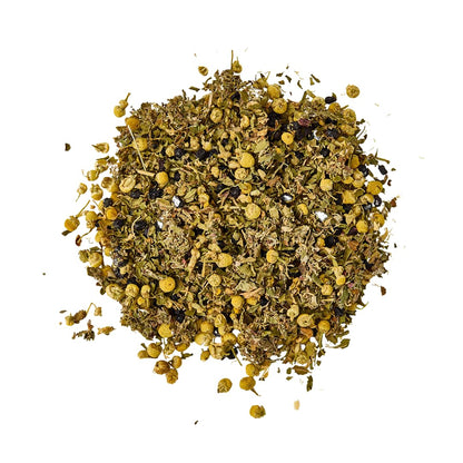 Chamomile Loose Leaf Tea, Pure Natural Herbal Tea Blend with Elderberry, Red Raspberry Leaf and Peppermint (2 ounce)