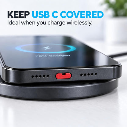 USB C Port Blockers, Control USB C Port Access, 2 Metal Keys, Black