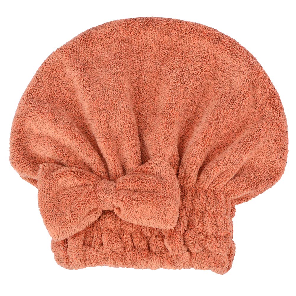 Microfiber Hair Drying Towels Head wrap with Bow-Knot Shower Cap Hair Turban hairWrap Bath Cap for Curly Long & Wet Hair Gift for Women Blackx2