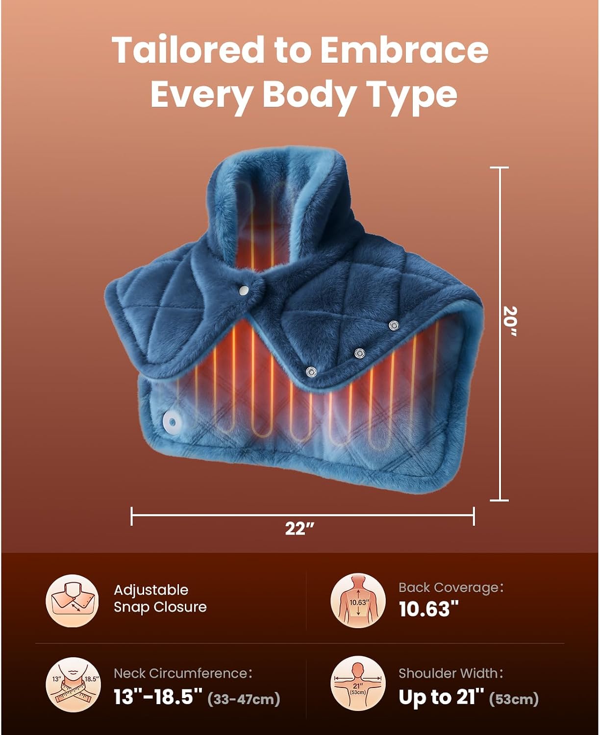 BOB AND BRAD Weighted Heating Pad for Shoulders and Upper Back