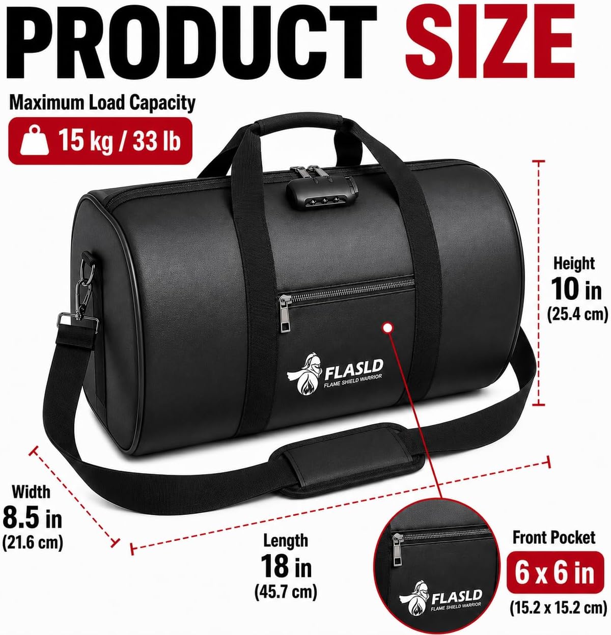 FLASLD Large Fireproof Document Bags, 24x12x12” Waterproof Storage Firesafe Bag, Fireproof Folder Safe Box for Cash, Valuables & Passport, Silicone Coating & Zipper Closure