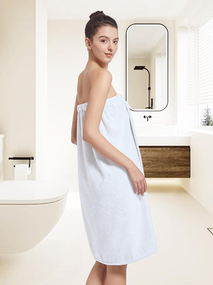 Women'S Soft Wrap Towel Full Length，Bath Robe After Shower Female Plush Long，Spa Bathrobes Lightweight With Pockets