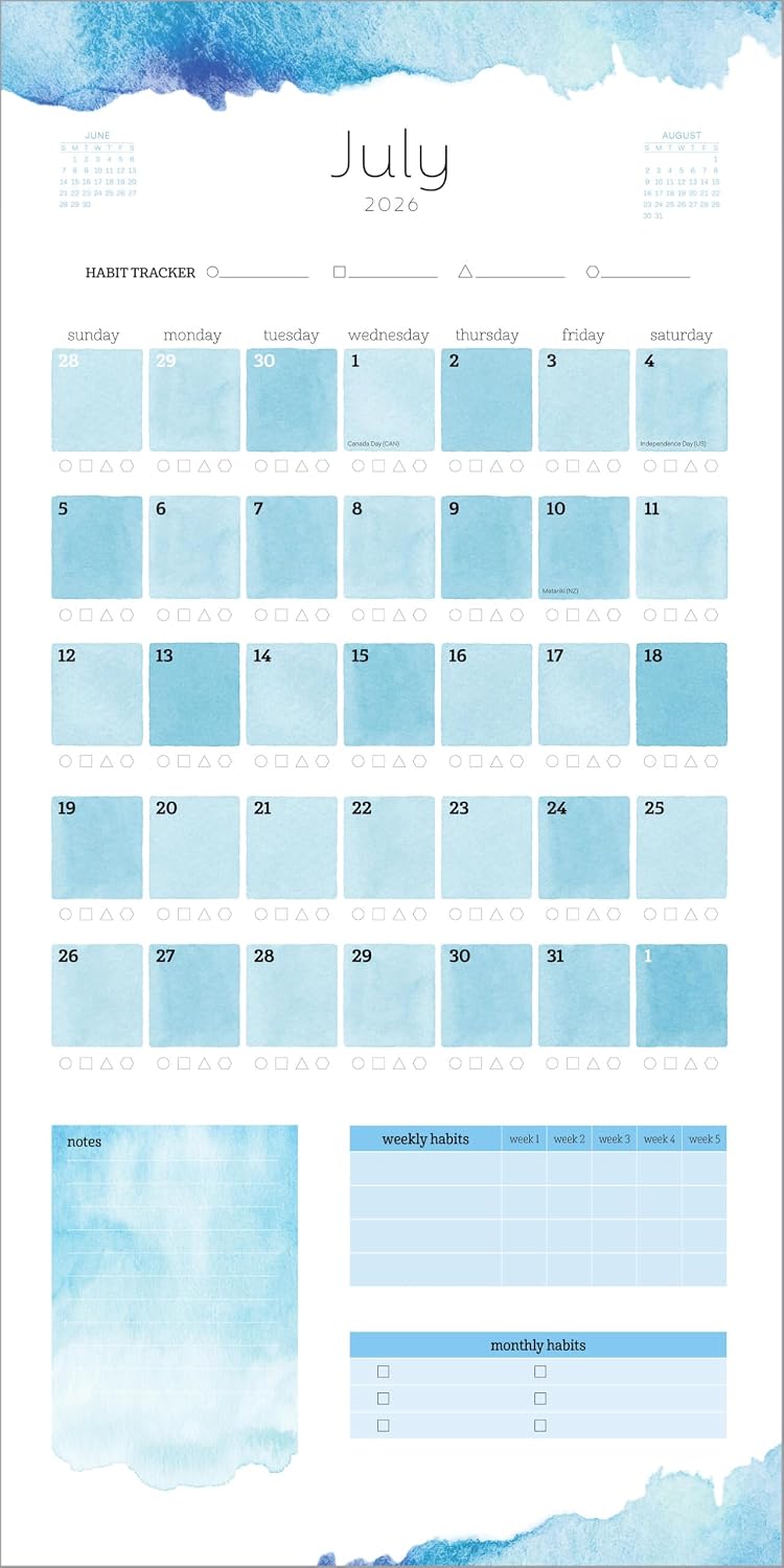 Habit Tracker Wall Calendar 2026: Reach Your Goals―Transform Your Life