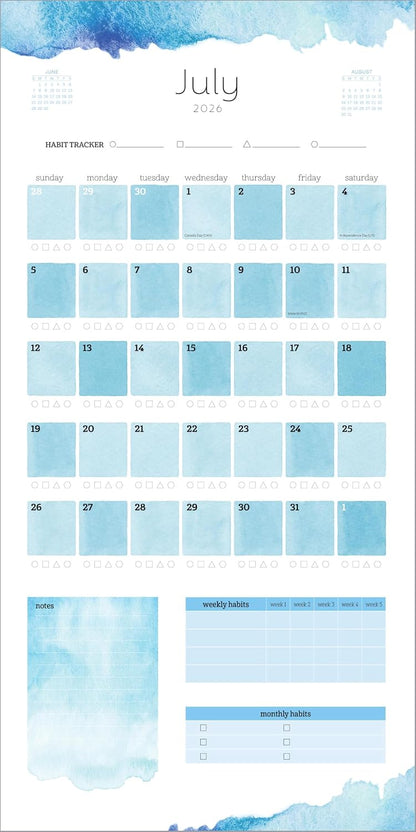 Habit Tracker Wall Calendar 2026: Reach Your Goals―Transform Your Life