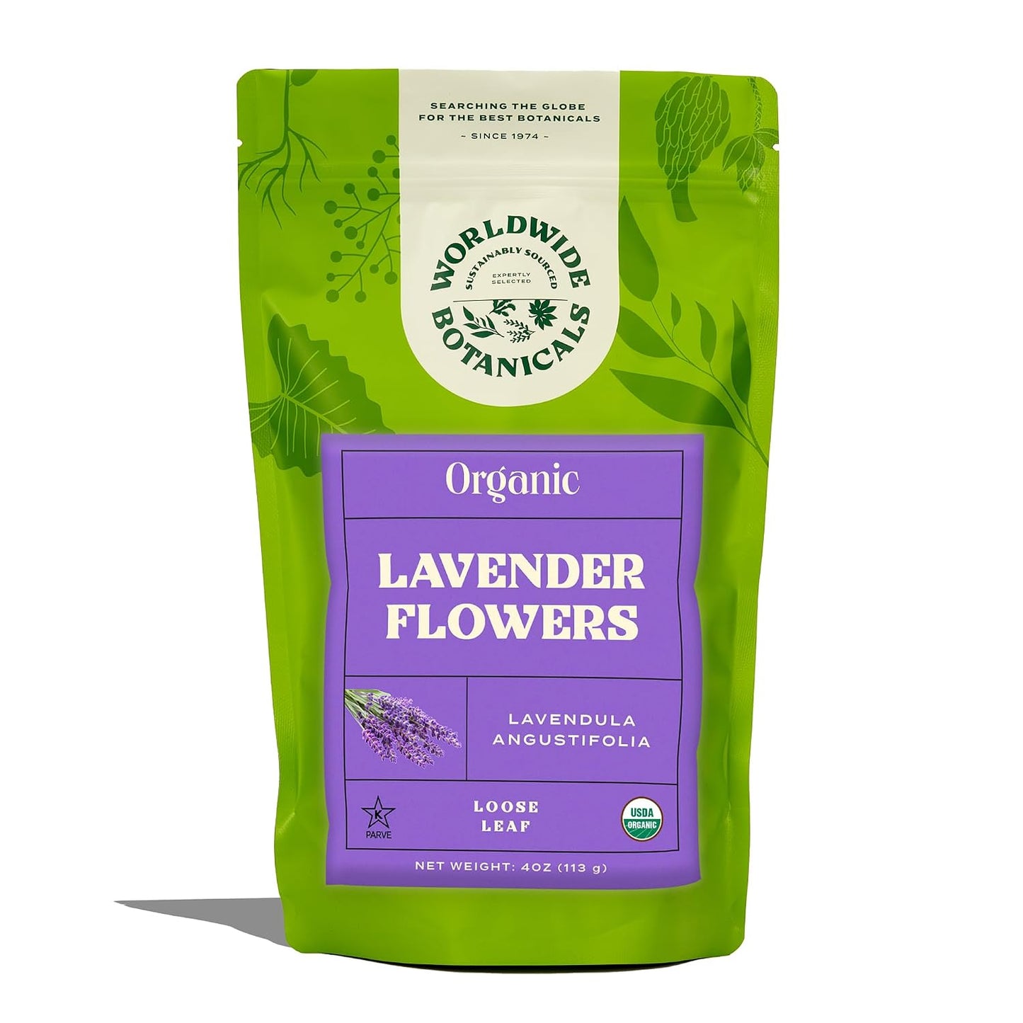 Worldwide Botanicals Organic Lemon Balm Tea, 1Lb - Loose Leaf Premium Herbal Tea | 100% Pure Lemon Balm Leaves | For Stress Relief and Good Digestion | Kosher