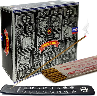 TRUMIRI Incense Stick Holder Bundle with Satya Sai Baba Nagchampa 250g Bulk Incense Sticks Nag Champa Agarbatti - Pack of 1 (Approx 250 Insence-Sticks)