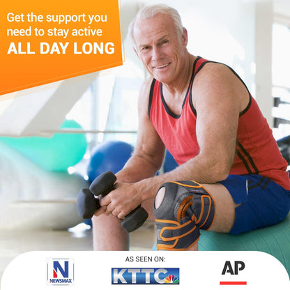 DR. BRACE ELITE Knee Brace with Side Stabilizers & Patella Gel Pads for Maximum Knee Pain Support and fast recovery for men and women-Please Check How To Size Video (Mercury, Medium)
