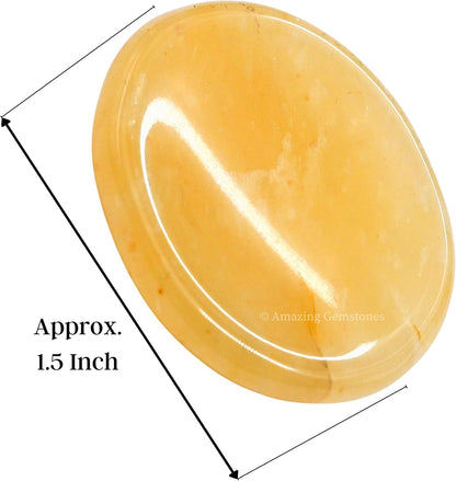 Amazing Gemstone Labradorite Thumb Worry Stone, Anxiety Stone, Healing Crystals - Piedra Crystal Fidget for Gift, Meditation, Calming, Relaxation, Stress Relief - Colors C