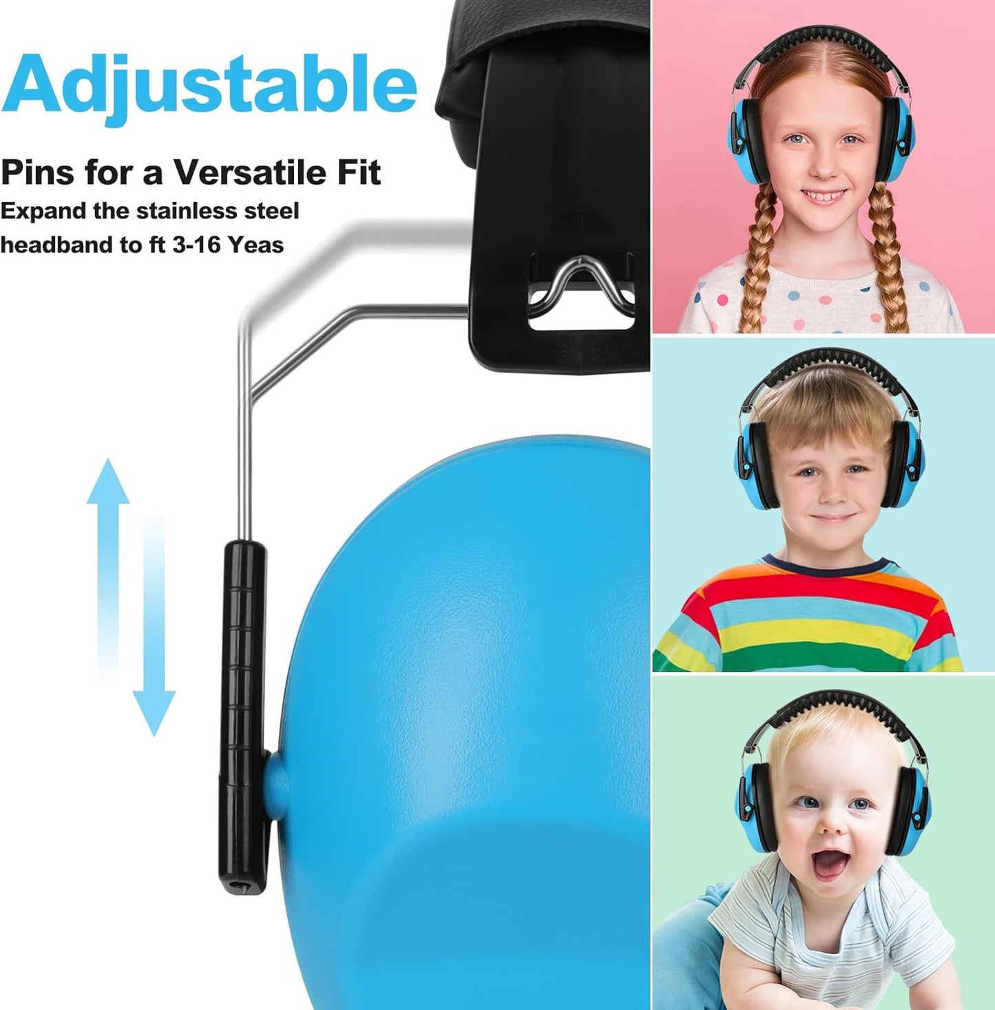 Floriogra Noise Cancelling Headphones for Kids, Kids Ear Protection 28dB SNR Noise Reduction Ear Muffs for Toddler/Children, Hearing Protection for Monster Jam, Concerts, Fireworks