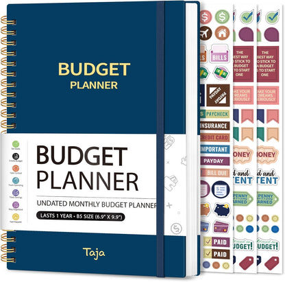 Budget Planner - Monthly Budget Book with Expense Tracker Notebook, Undated Bill Organizer & Finance Planner to Take Control of Your Money, Account Book to Manage Your Finances-Pink