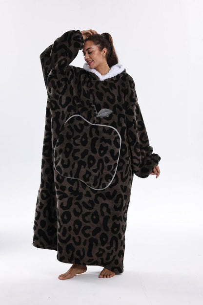 Capecage Blanket Hoodie, Long Hooded Blanket Sweatshirt as Birthday Gifts for Women Men, Long Wearable Blanket for Women Men.