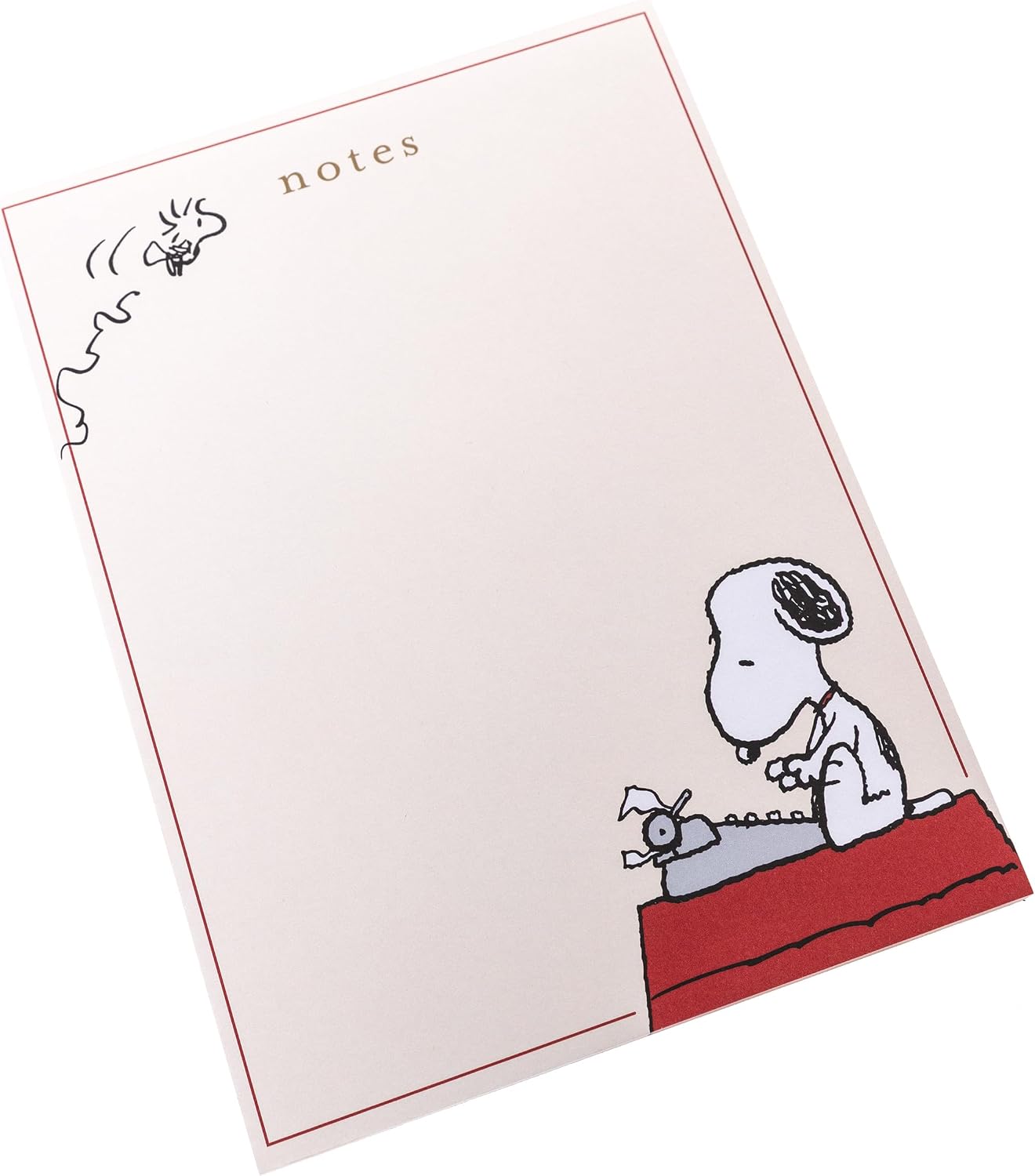 Graphique Peanuts Scallop List Pad, Cute Memo Notepad for To Do Lists and Daily Notes, 80 Perforated Sheets, Luxe Sketch Paper, Slim Desk Pad for Office, Home, School, Daily Planning