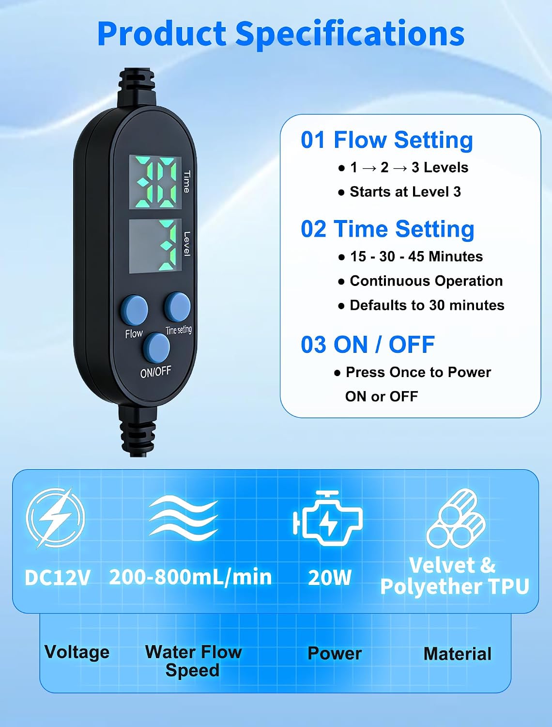 Cold Therapy Machine for Foot Ankle Surgery, Ice Therapy Machine with Pressure Regulator, Timer & Temperature Display, Cryotherapy Unit with Foot Ankle Ice Pack Wrap for Post-Surgery Recovery