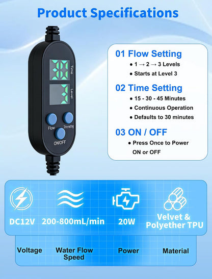 Cold Therapy Machine for Foot Ankle Surgery, Ice Therapy Machine with Pressure Regulator, Timer & Temperature Display, Cryotherapy Unit with Foot Ankle Ice Pack Wrap for Post-Surgery Recovery