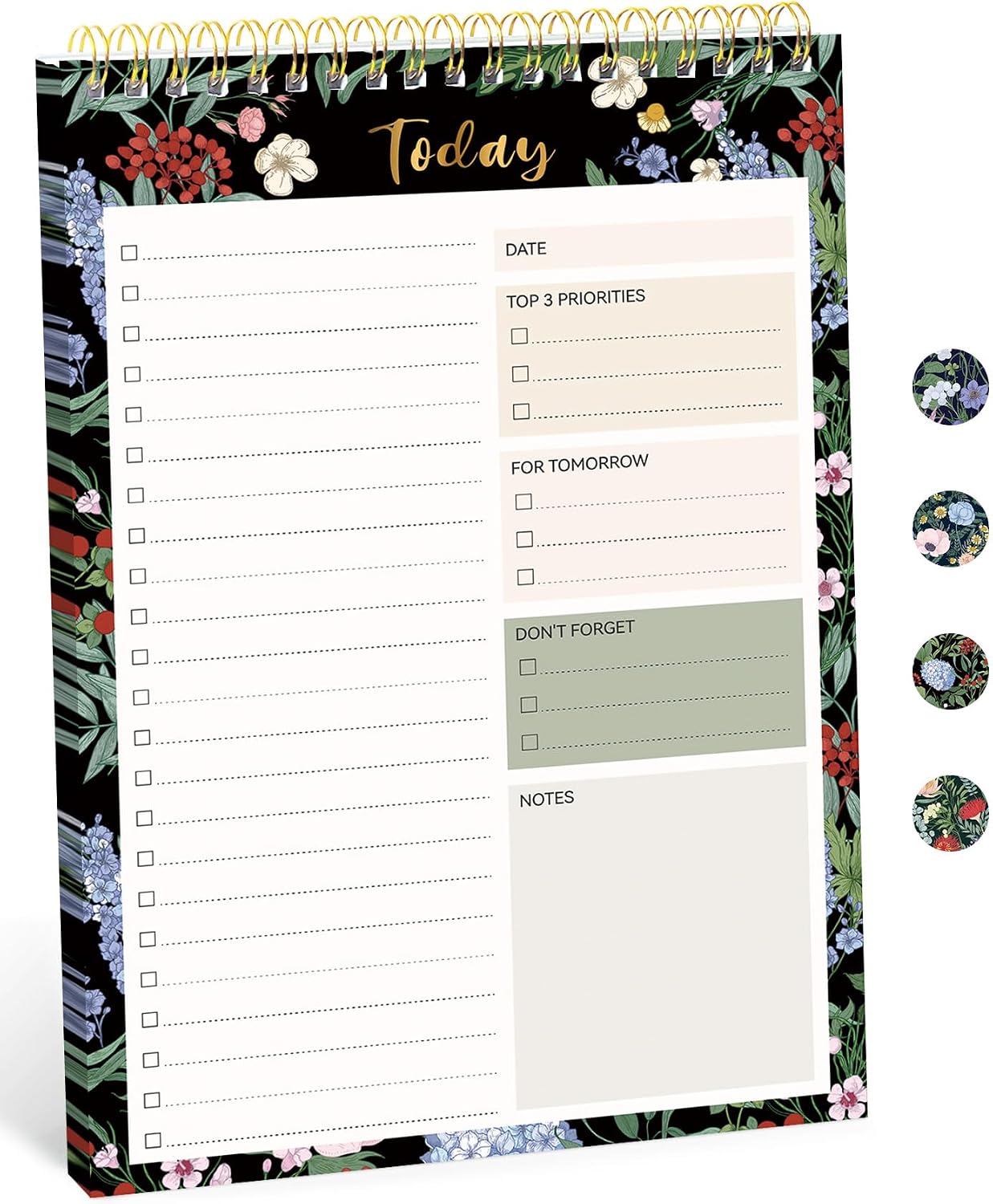 Taja To Do List Notepad - To Do List Notebook for Work with 52 Sheets, 9.8" x 6.5", Undated Daily Planner Perfect for Daily Tasks and Goal Setting, Notepad Suitable for Office, Home & School - Violet Dream