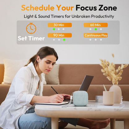 Portable Sound Machine for Travel, White Noise Sound Machine for Sleeping, 52-Hour Lasting Mini Noise Machine with 21 Quality Non-looping Sounds, Headphone Jack, Memory, Timer for Adults,Hotel (White)