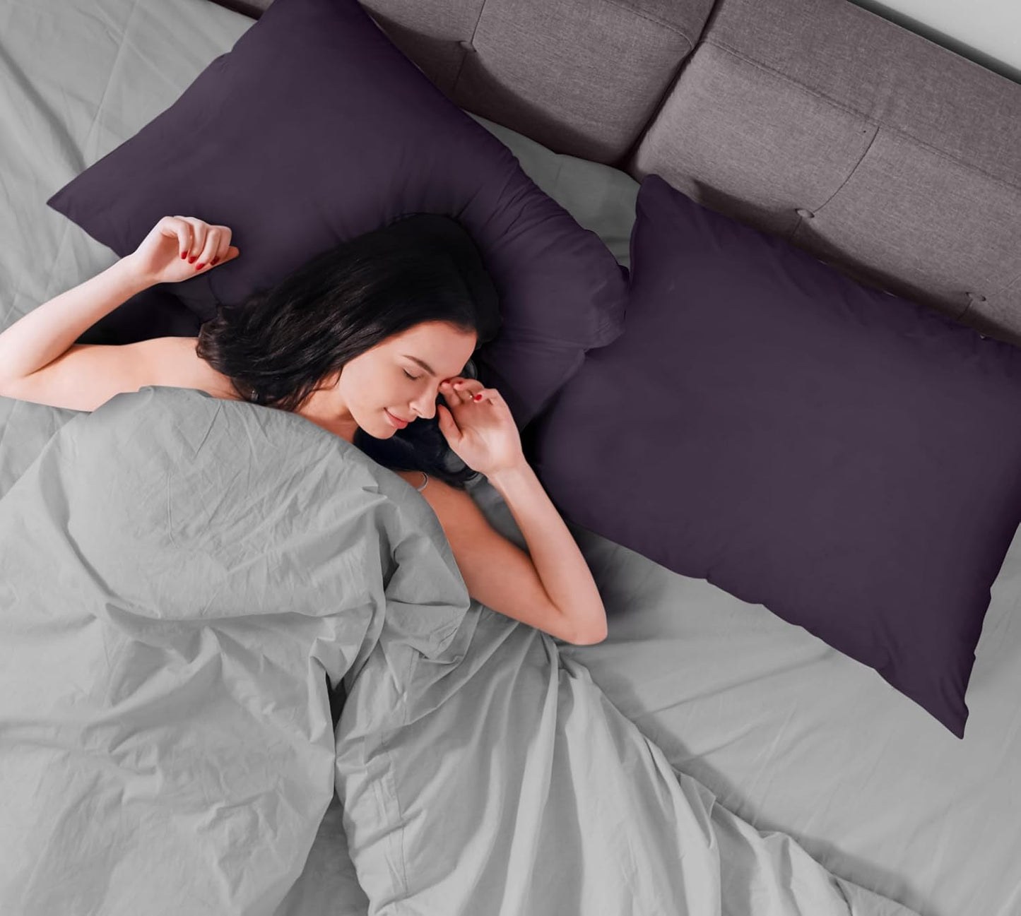 Utopia Bedding Premium 100% Waterproof Pillow Protectors with Zipper Standard Size (Set of 4), Bed Bug and Dust Mite Proof Zippered Pillow Covers, Pillow Encasement Cases, Gray