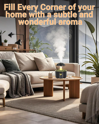 Aesthetic 2-in-1 Humidifier Oil Diffuser with 360° Rotating Raindrop & 7 LED Mood Lights,Ultrasonic Quiet Cool Mist Humidifier for up to 24 Hrs,Ideal Holiday Gifts for Home