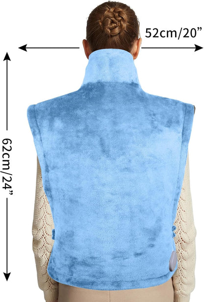 Ruqiji 19" x 24" Weighted Neck&Shoulder Heating Pad, 2.5lbs with 12 Temperature Settings&Countdown Timer,Pain Relief for Neck/Shoulders/Menstrual Pain(Dark Gray)