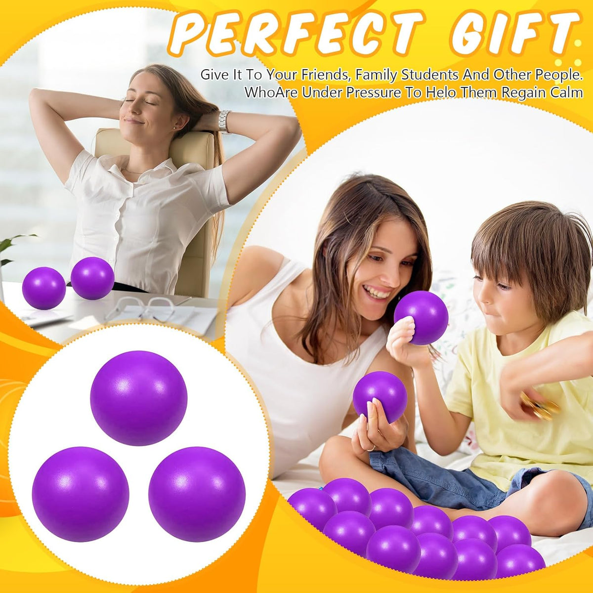12 Pcs Blue Foam Stress Ball Squeeze Stress Relief Balls for Kids and Adults Hand Exercise Sensory Relief Toys for Anxiety ADHD Autism （Blue）