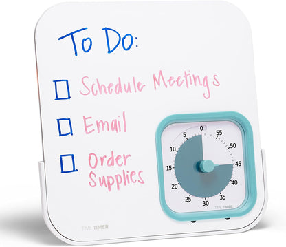 TIME TIMER MOD with Dry Erase Board — 60-Minute Visual Countdown Timer with Magnetic Whiteboard — for Notes, Chores, Classroom and Office Reminders, Visual Schedules, for Kids and Adults (Charcoal)