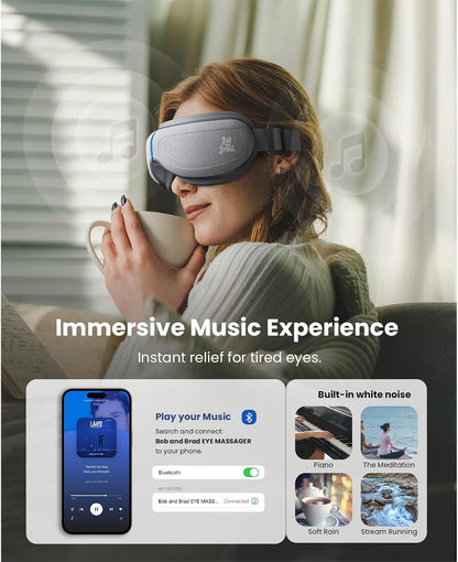 BOB AND BRAD Eye Massager with Heat and Cooling, FSA Eligible HSA Birthday Gifts for Women Men, Heated Eye Massager for Migraine, Heated Eye Mask for Dry Eye Head Tension and Stress Relief