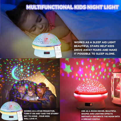 MINGKIDS Toys for 3-8 Year Old Girls Boys,Star Night Light Projector with Hard Projection Cover, Timer&Rotation,2-9 Year Olds Kids Chritsmas Birthday Gifts