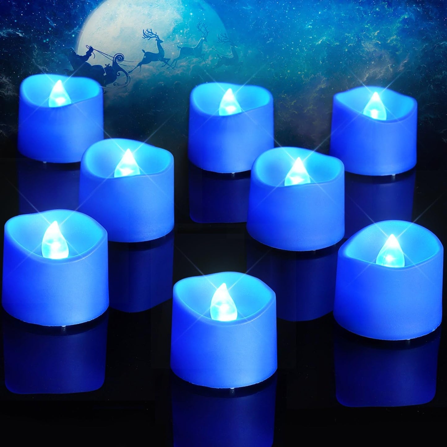 Homemory 24-Pack Flameless LED Tea Lights Candles Battery Operated, 200+Hour Fake Electric Candles TeaLights for Votive, Aniversary, Wedding Centerpiece Table Decor, Funeral, Halloween, Christmas