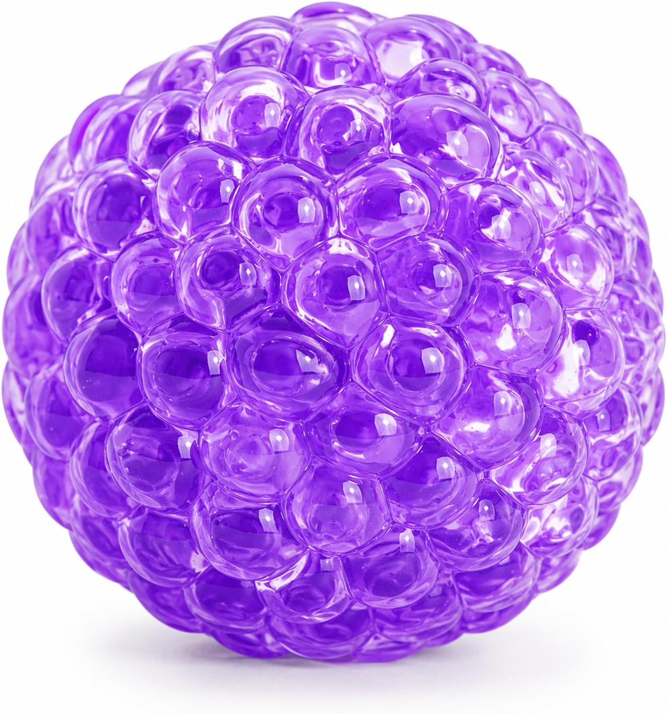 Handmade Stress Relief Balls for Adults, Soft Squeeze Fidget Toy with Rustling Sound, Portable Sensory Desk Toy for Office and Home (1 Blue)