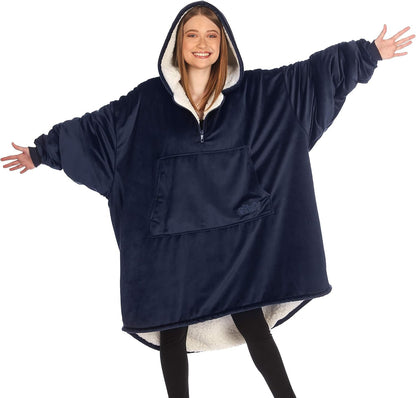 THE COMFY Original | From Shark Tank | Patented | Oversized Sherpa Wearable Blanket Hoodie| Gift for Women & Men | One Size