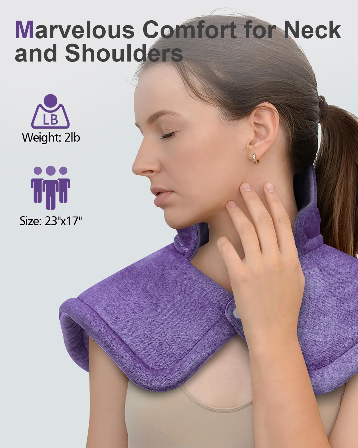 Heating Pad for Neck Shoulders Back, Extra Large Heat Pad for Full Body Relax, Electric Heated Wrap for Seniors, Dad Gifts Fathers Day, Birthday Gifts for Men Women Mom Grandma, ETL Safety Certified