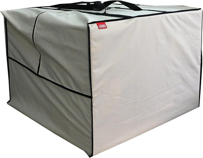 Outdoor Square Cushion/Cover Storage Bag, Protective Zippered Storage Bags with Handles, 32''L x 32''W x 24''H Black