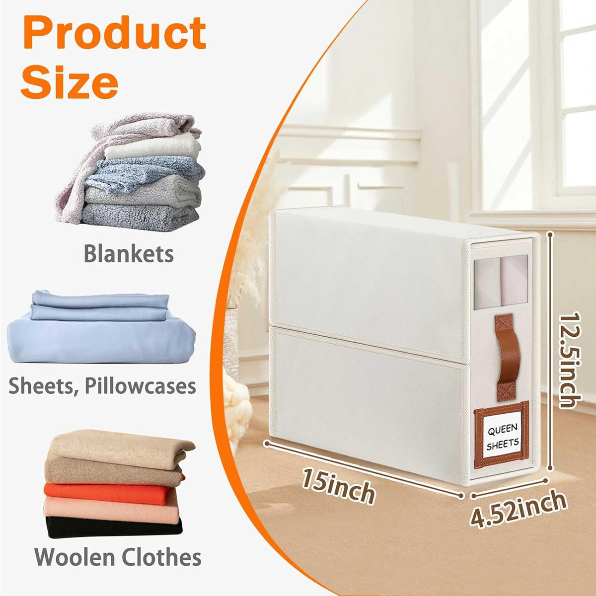 GhvyenntteS Bed Sheet Organizers and Storage, Closet Organizer