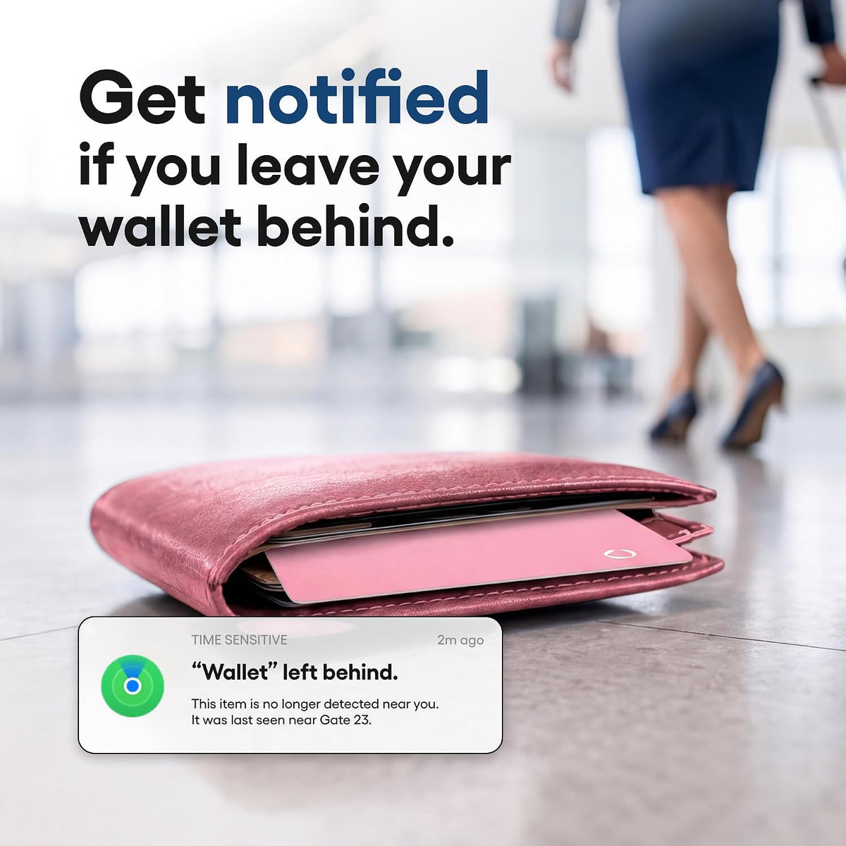 SPOTMINDERS Apple MFi Certified Wallet Tracker PRO Works with Apple Find My IP68 Rechargeable Tracking Card for Wallet Luggage Passport 0.07in Slim Credit Card Design Item Finder