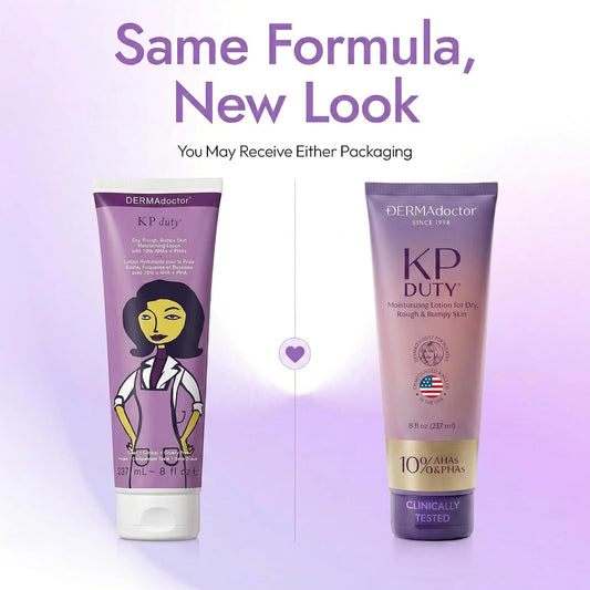 DERMAdoctor KP Bump Eraser Body Scrub and Lotion Kit Dermatologist Formulated Exfoliant | Keratosis Pilaris Treatment For Dry And Bumby Skin 10% AHAs + PHAs