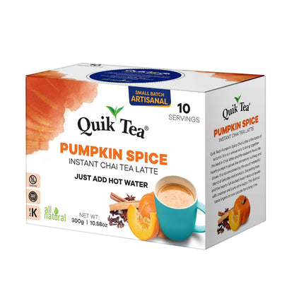 QuikTea Instant Chai Tea Latte Mix, Masala, Unsweetened, 20 Sachets