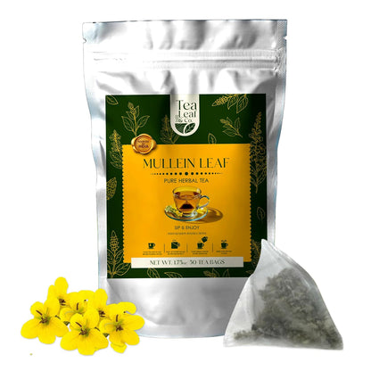 Mullein Leaf Herbal Tea 100gm/3.5oz, Natural Herbal Infusion, 50 Tea Bags