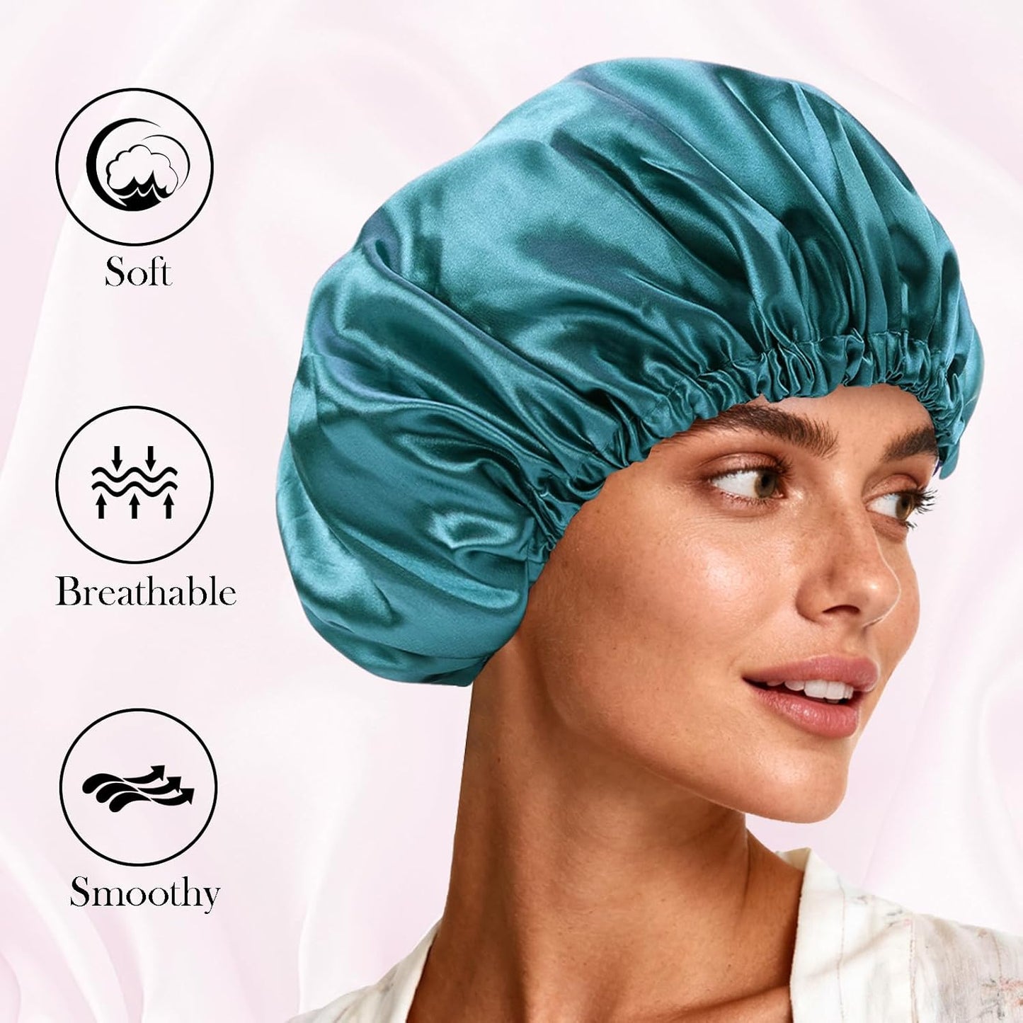 Satin Bonnet Double Layer Silk Bonnet for Sleeping Women for Natural Curly